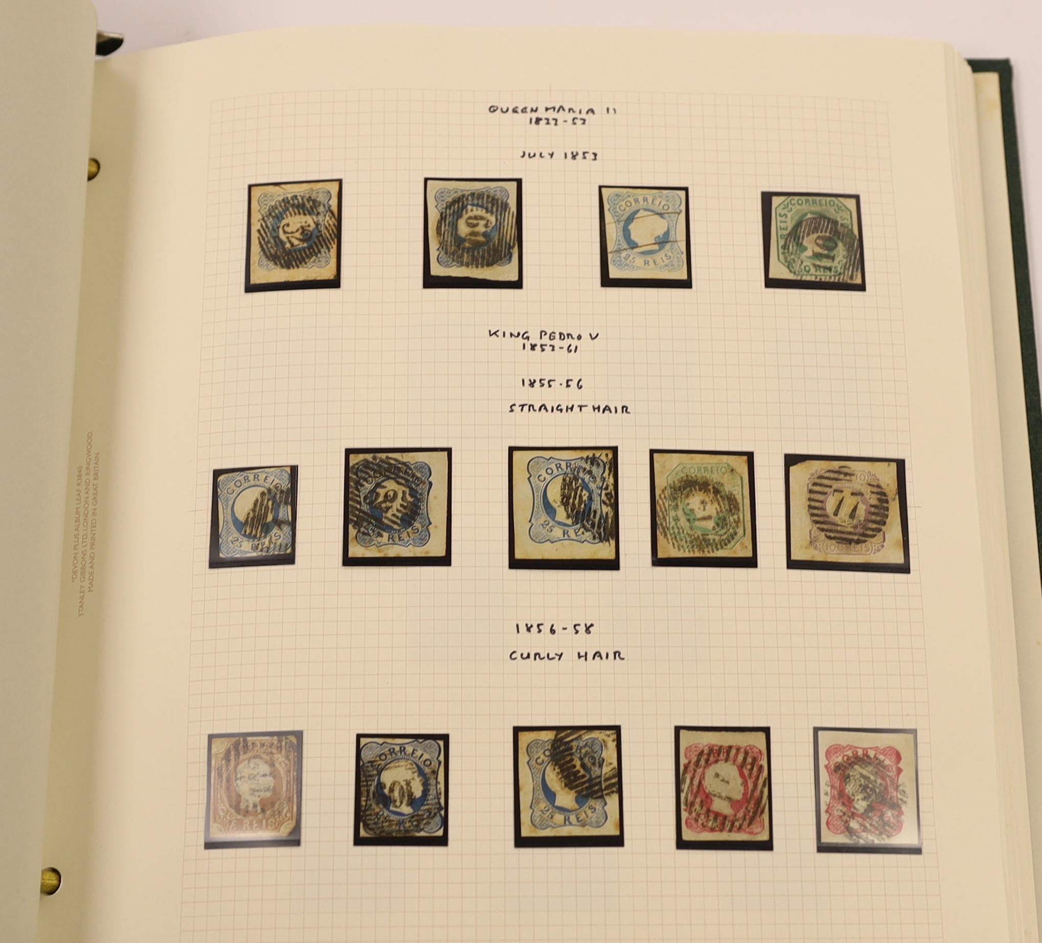 A mint and used collection of Portuguese stamps in an album with a range of issues from imperfs.